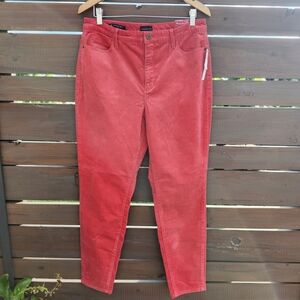 Talbots Red Corduroy Jeggings Vibrant Casual Style NWT Size‎ 12